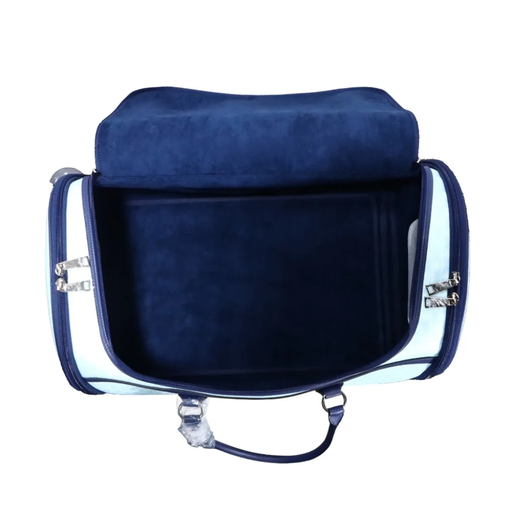 M.A.M.A. Crown Collection - Pet Carrier Luxury Baby Blue Bag
